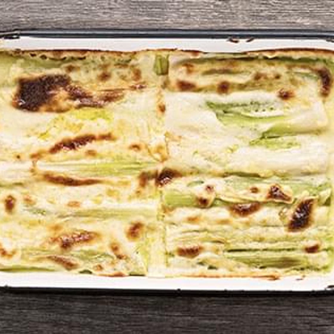 Cheese-Topped Leeks