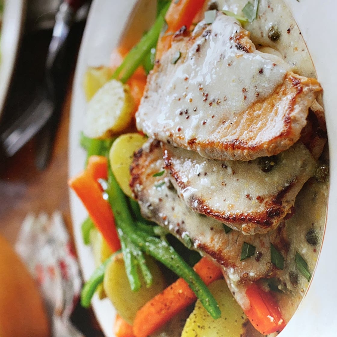 pork escalopes with creamy mustard sauce