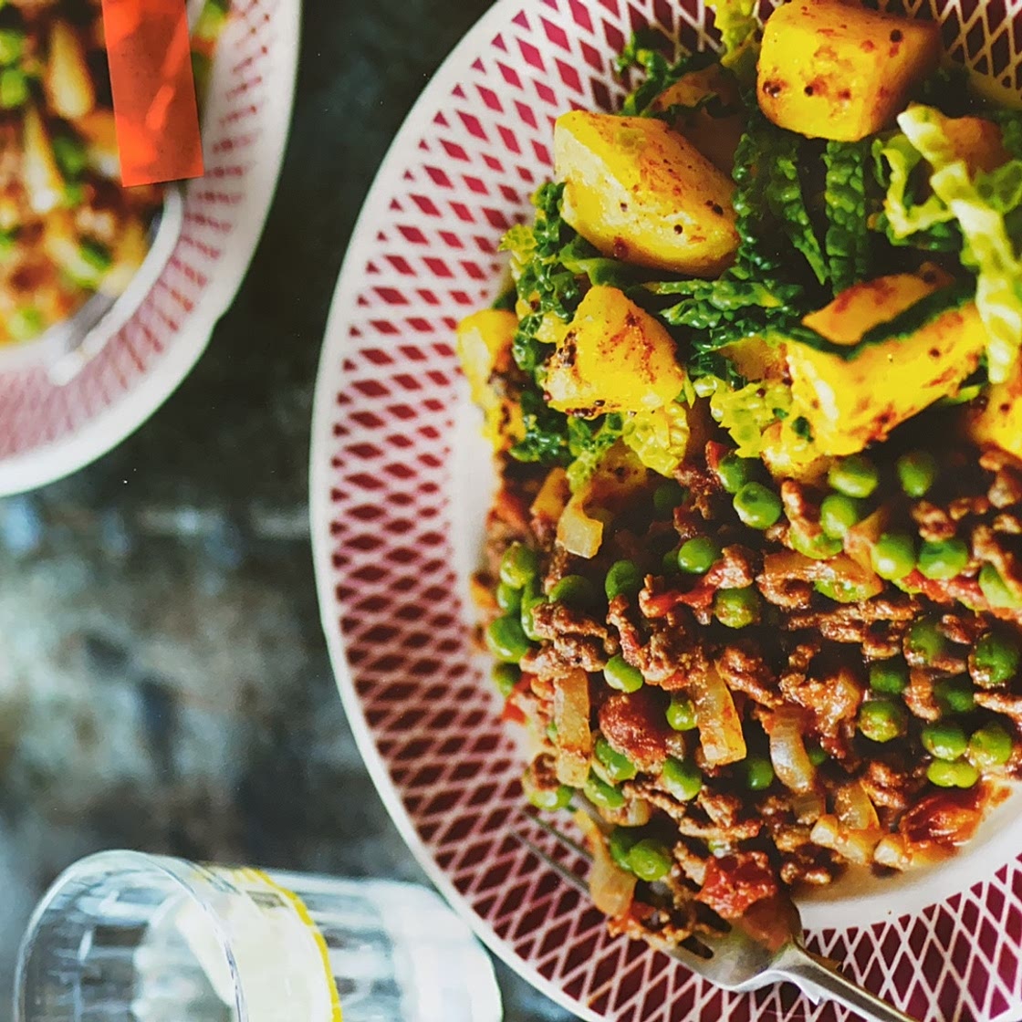 beef kheema with bombay vegetables