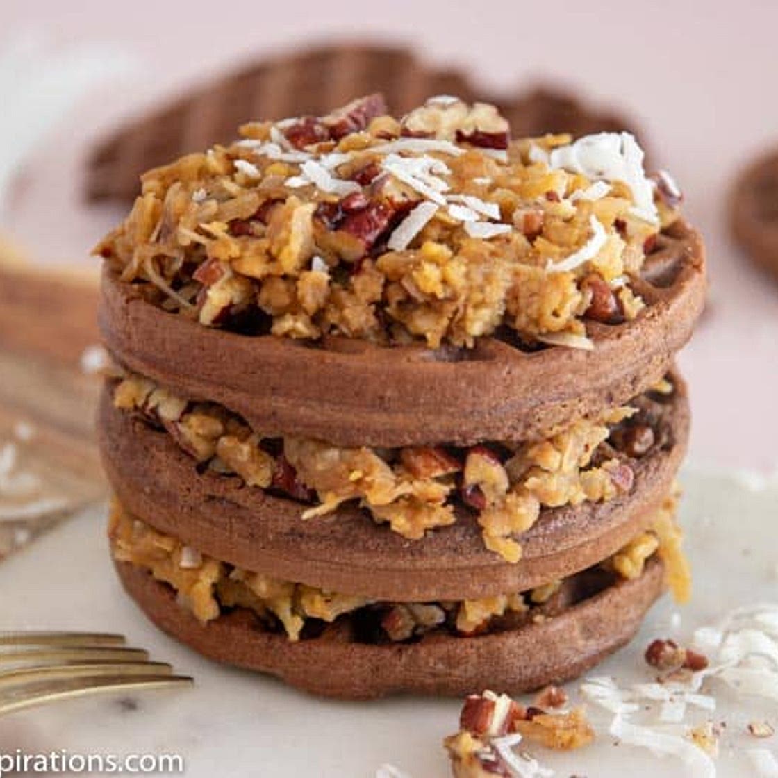 German Chocolate Chaffle Cake Recipe