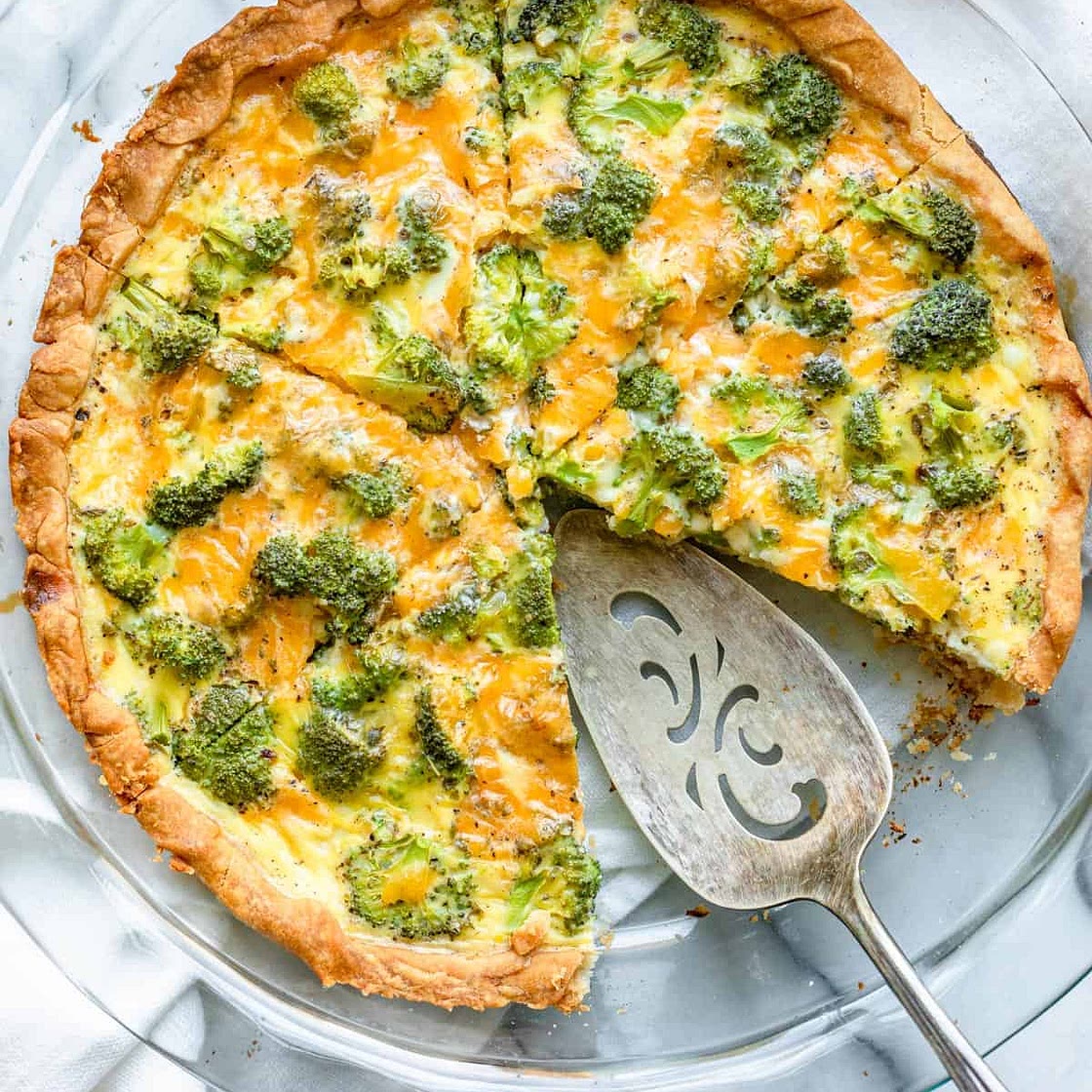 Broccoli and Cheese Quiche