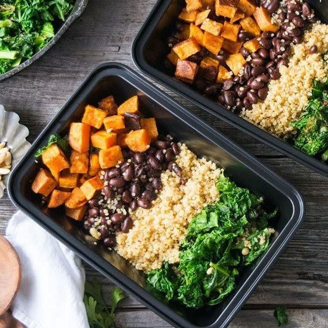 VEGAN SWEET POTATO AND BLACK BEAN BOWL