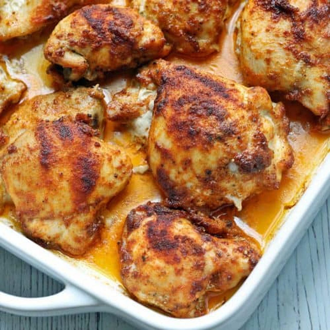 Spicy Baked Boneless Skinless Chicken Thighs