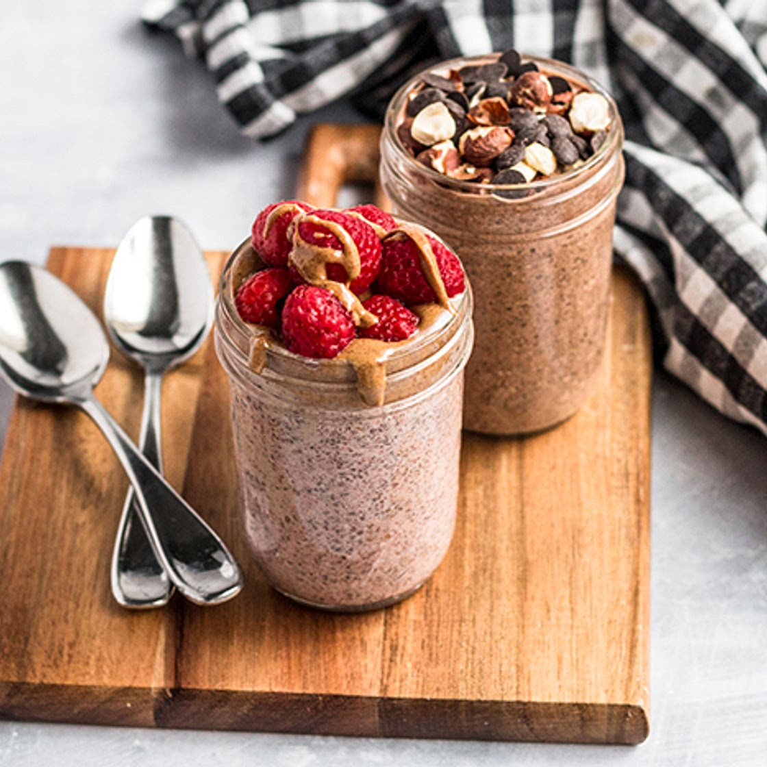 Almond Butter and Raspberry Chia Seed Pudding