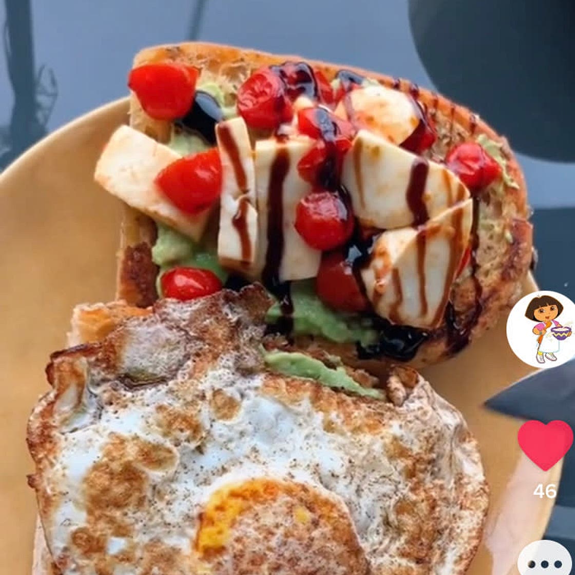 healthy avocado toasts with topping