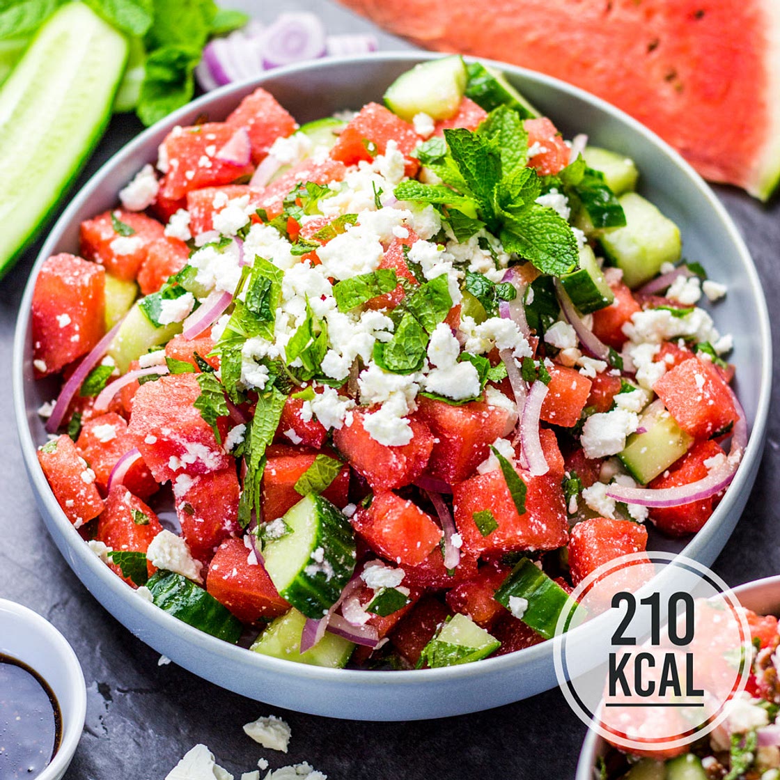 Wassermelonen-Feta-Salat