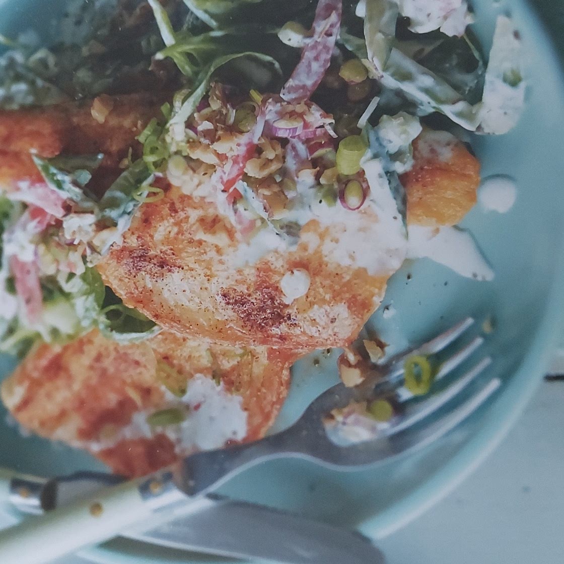 TANDOORI SEA BASS WITH CUCUMBER SALAD