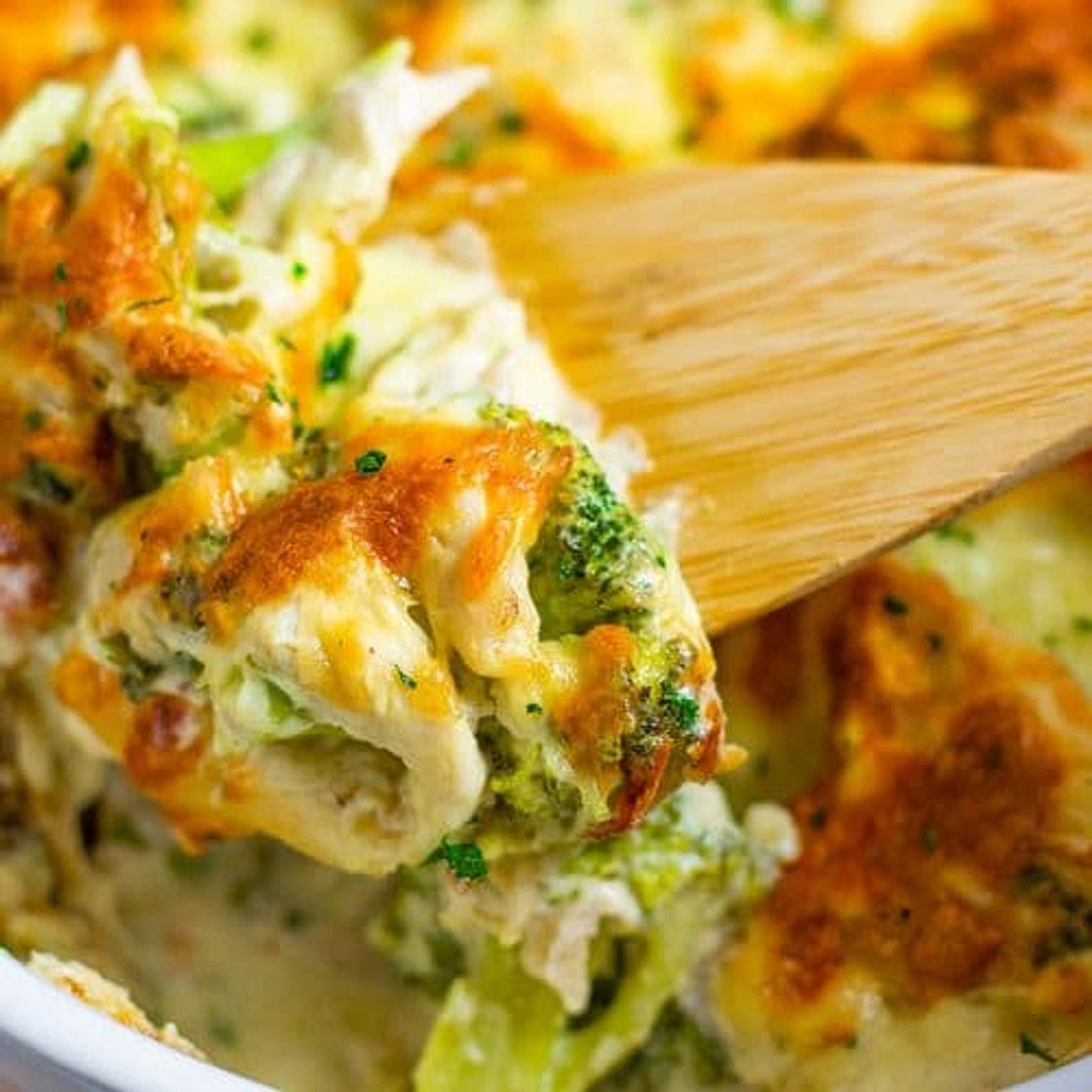 Keto Chicken Cheese Broccoli Casserole