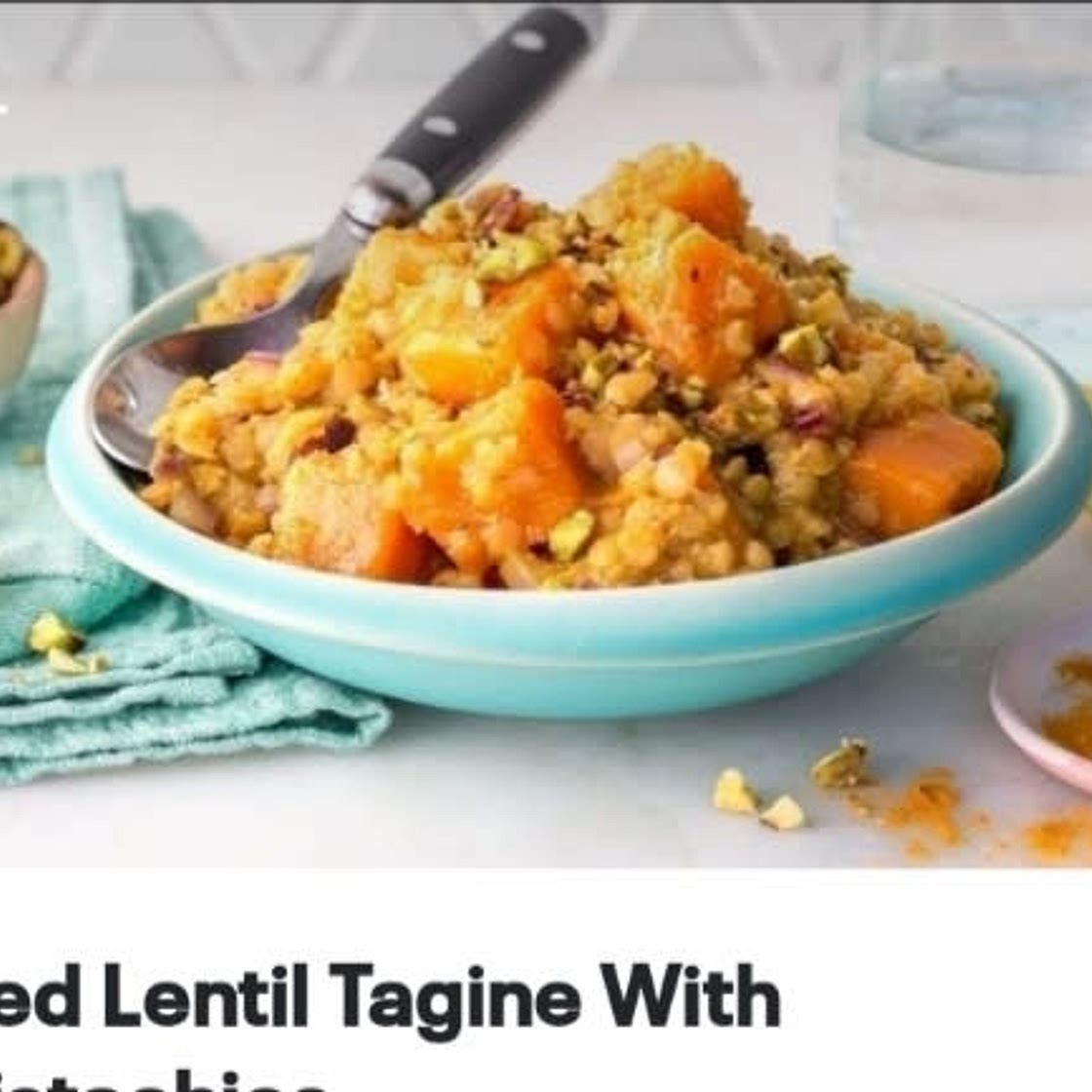 Red Lentil Tagline With Pistachios