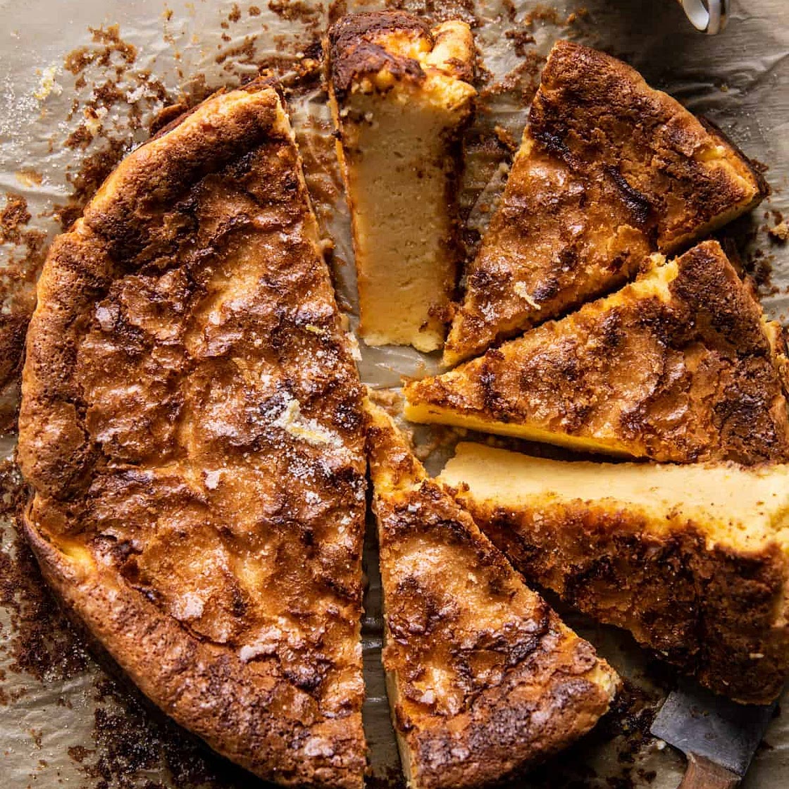 Simple Lemon Sugar Burnt Basque Cheesecake