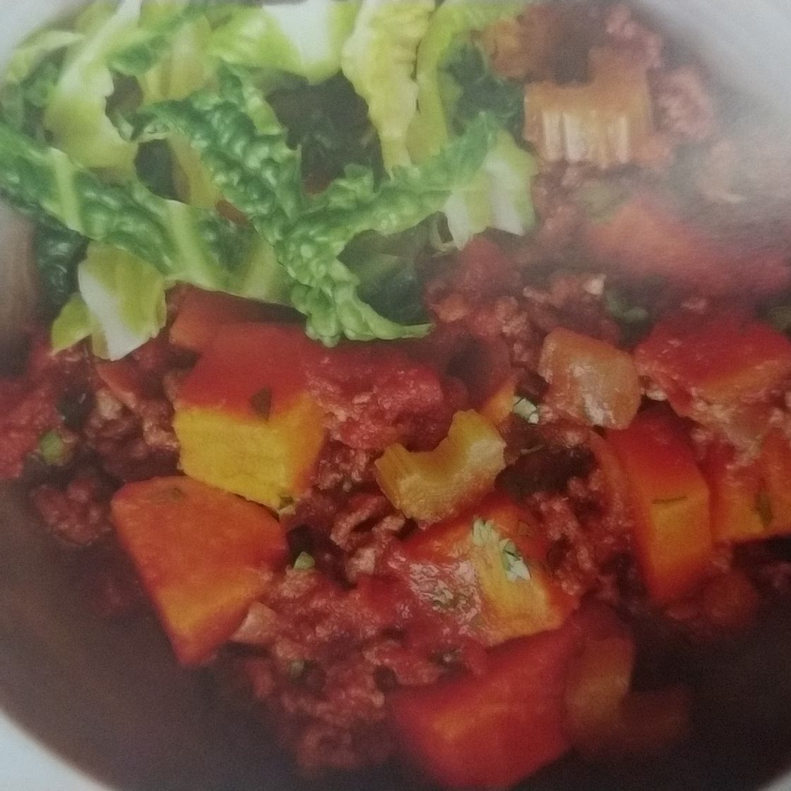 Minced beef & sweet potato stew