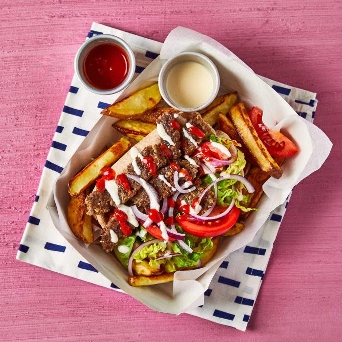 G - Lamb Doner, Garlicky yoghurt & Chilli Sauce