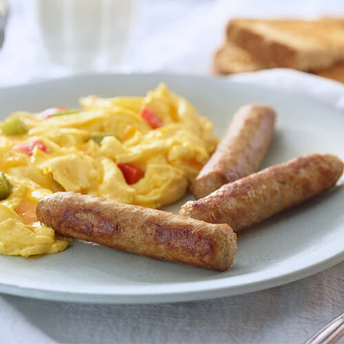 Turkey Sausage & Sassy Scrambled Eggs