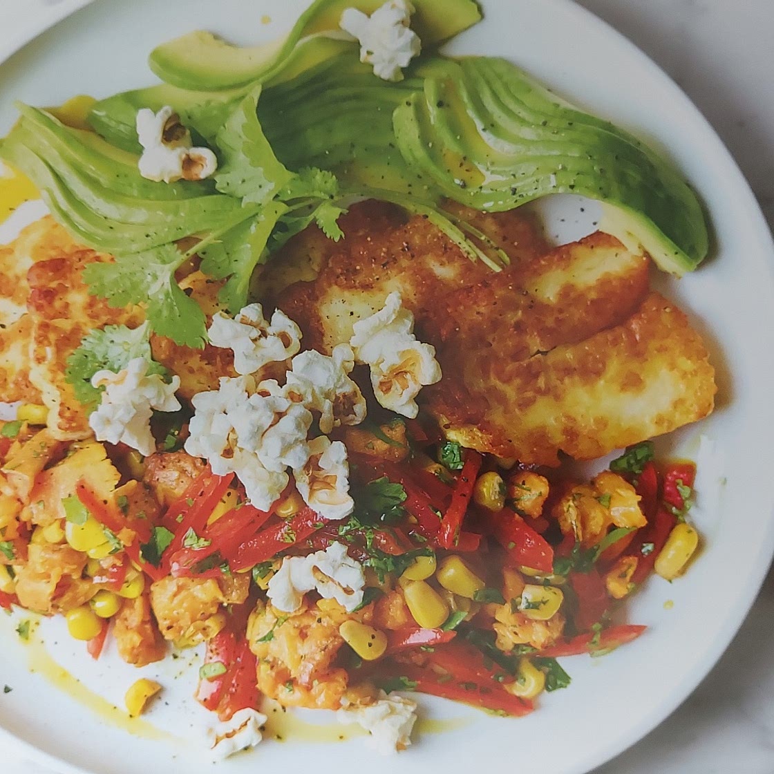 Tex Mex corn and sweet potato salad