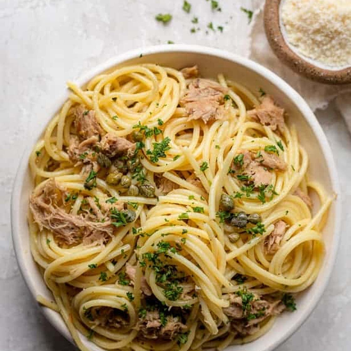 Garlic Lemon Tuna Pasta