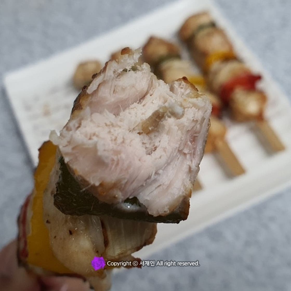 [다이어트요리] 에어프라이어에 맛있게 구운 "닭가슴살꼬치"♪