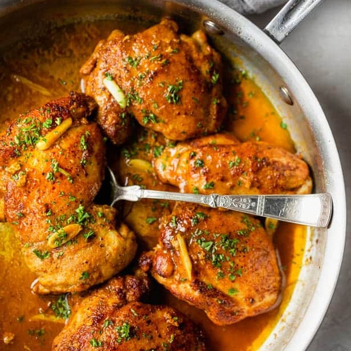 Pan Seared Chicken Thighs