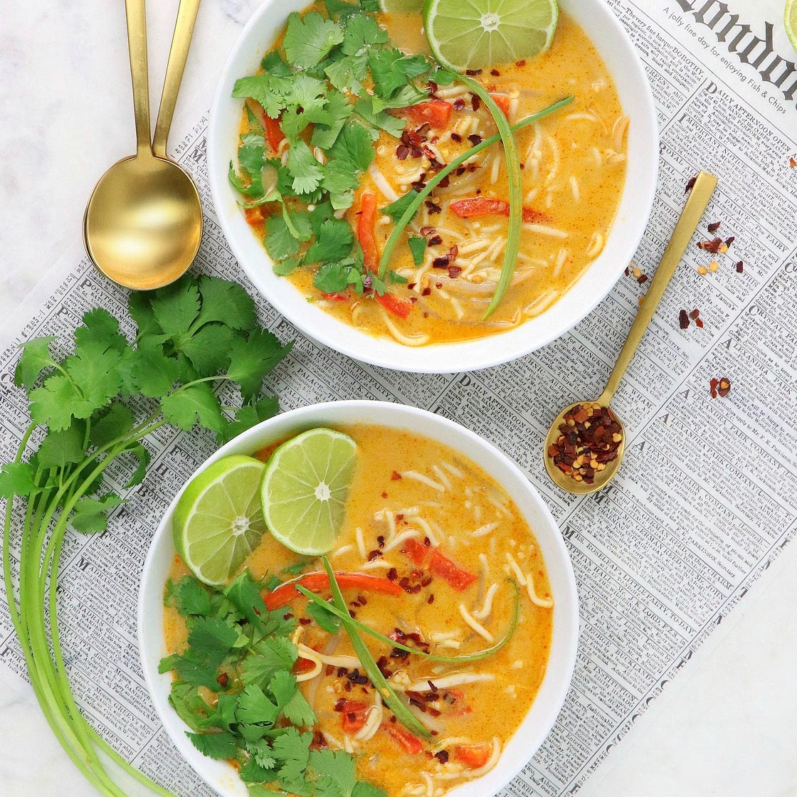 Vegan Thai Coconut Lemongrass Soup