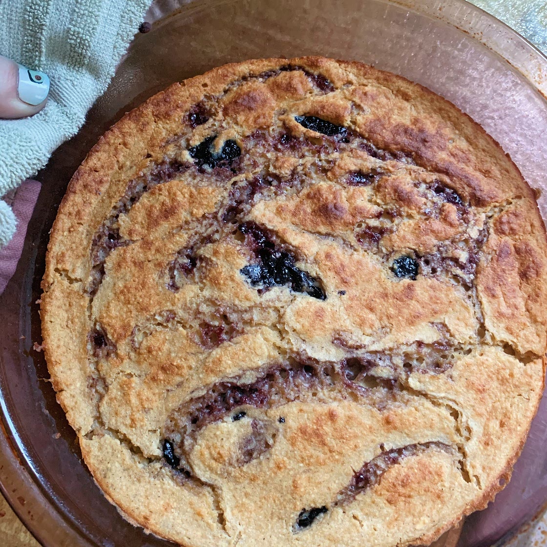 Baked Jam Swirled Oats