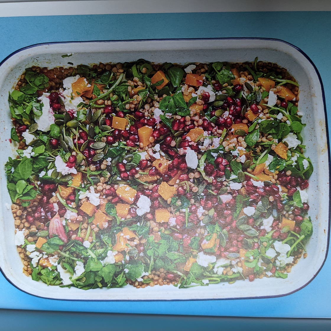 All-in-one Jeweled Pearl Barley with Squash, Pomegranate, Watercress & Feta