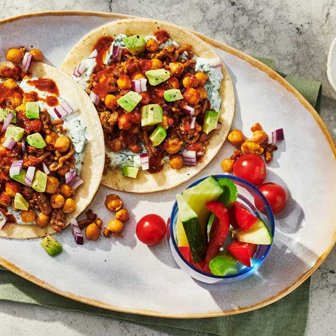 Pork & Chickpea Tostadas