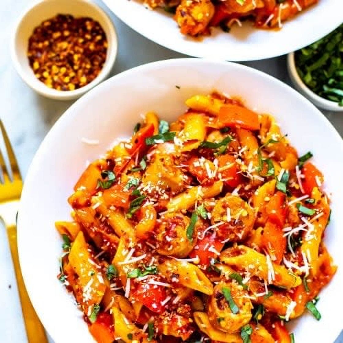 One Pot Spicy Turkey Sausage Arrabiata