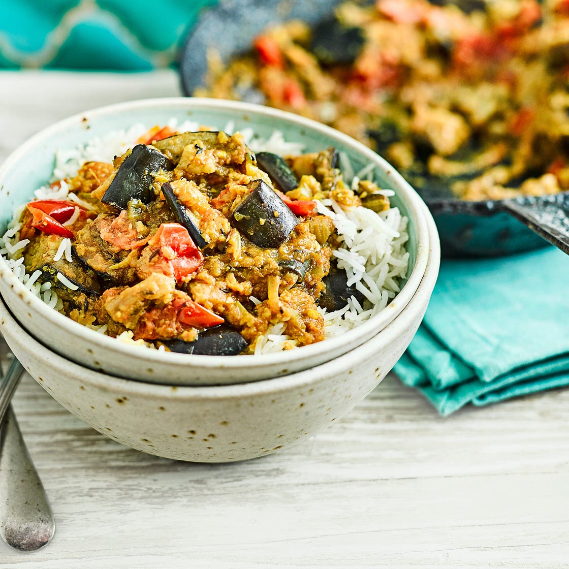 Aubergine bhaji