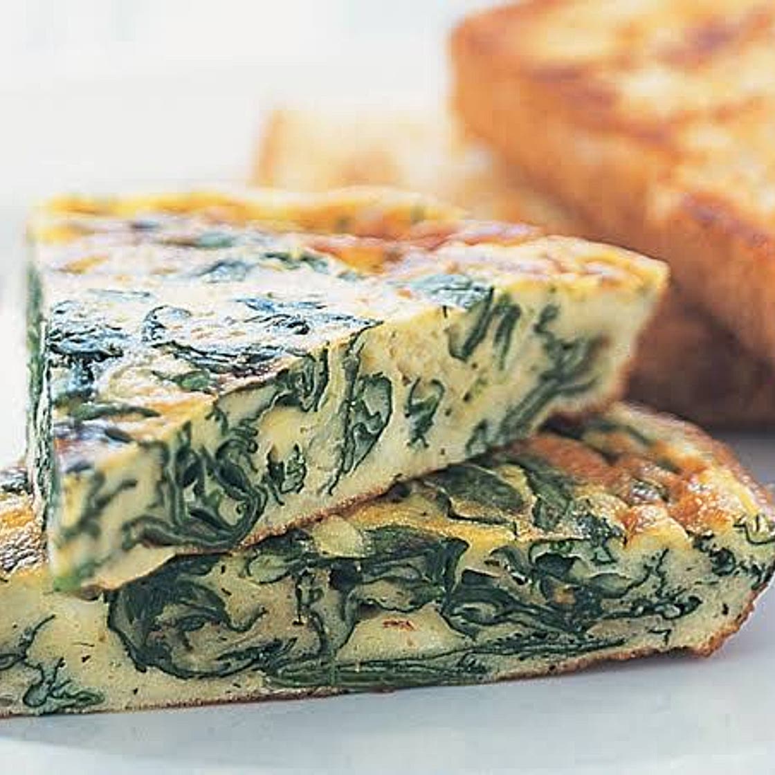 Frittata with Spinach, Herb, Ricotta and Parmesan