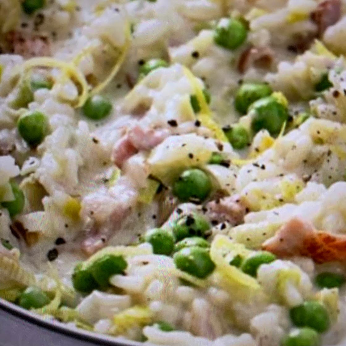 Leek and Bacon Risotto. 