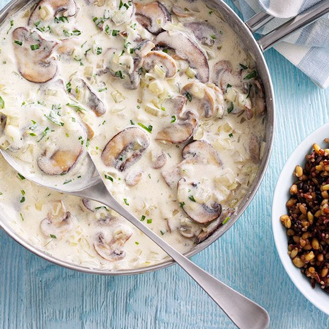 15-minute mushroom and tarragon stroganoff