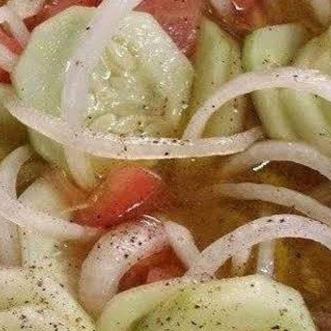 Marinated Cucumbers, Onions, and Tomatoes