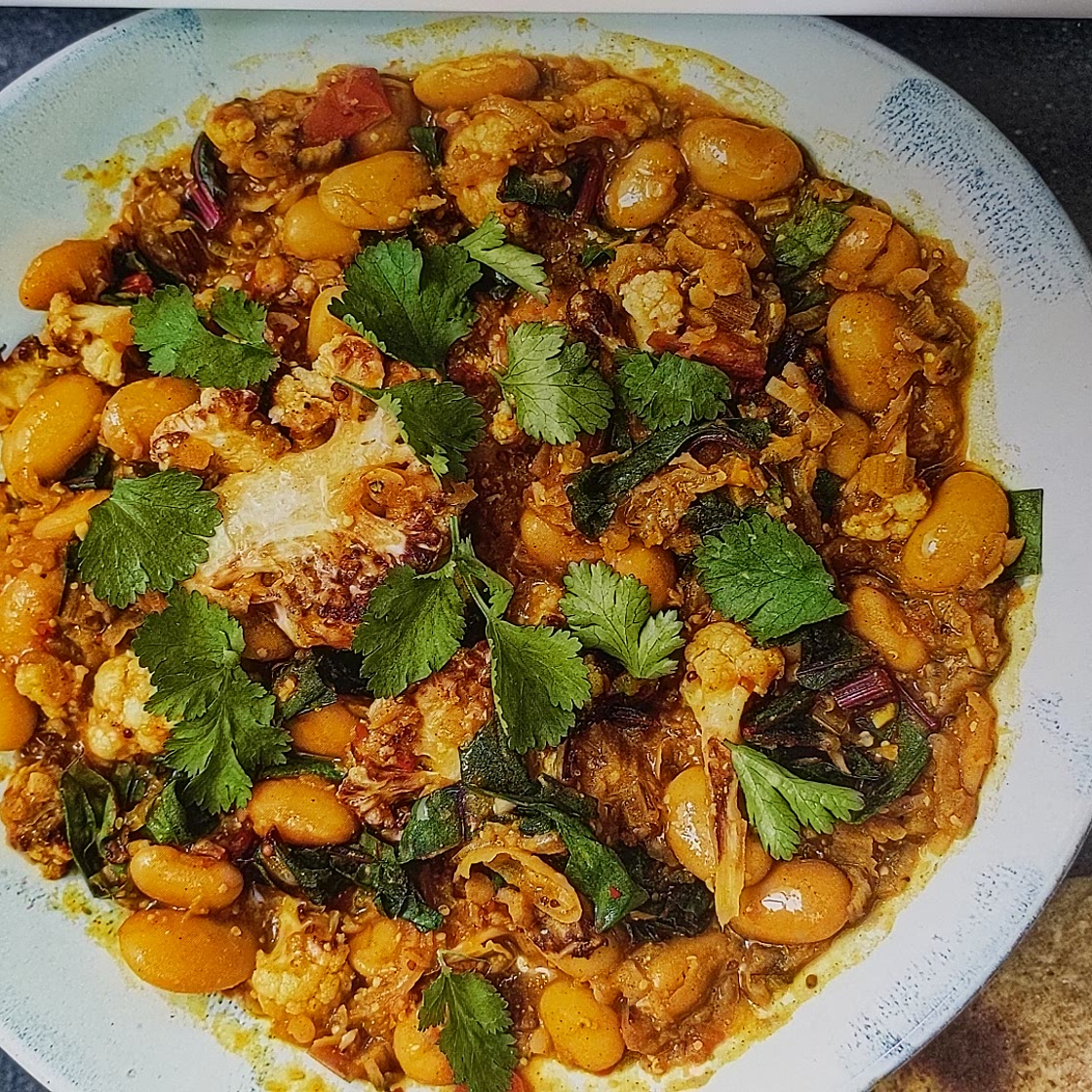 CAULIFLOWER, BUTTER BEAN & CHARD DAHL