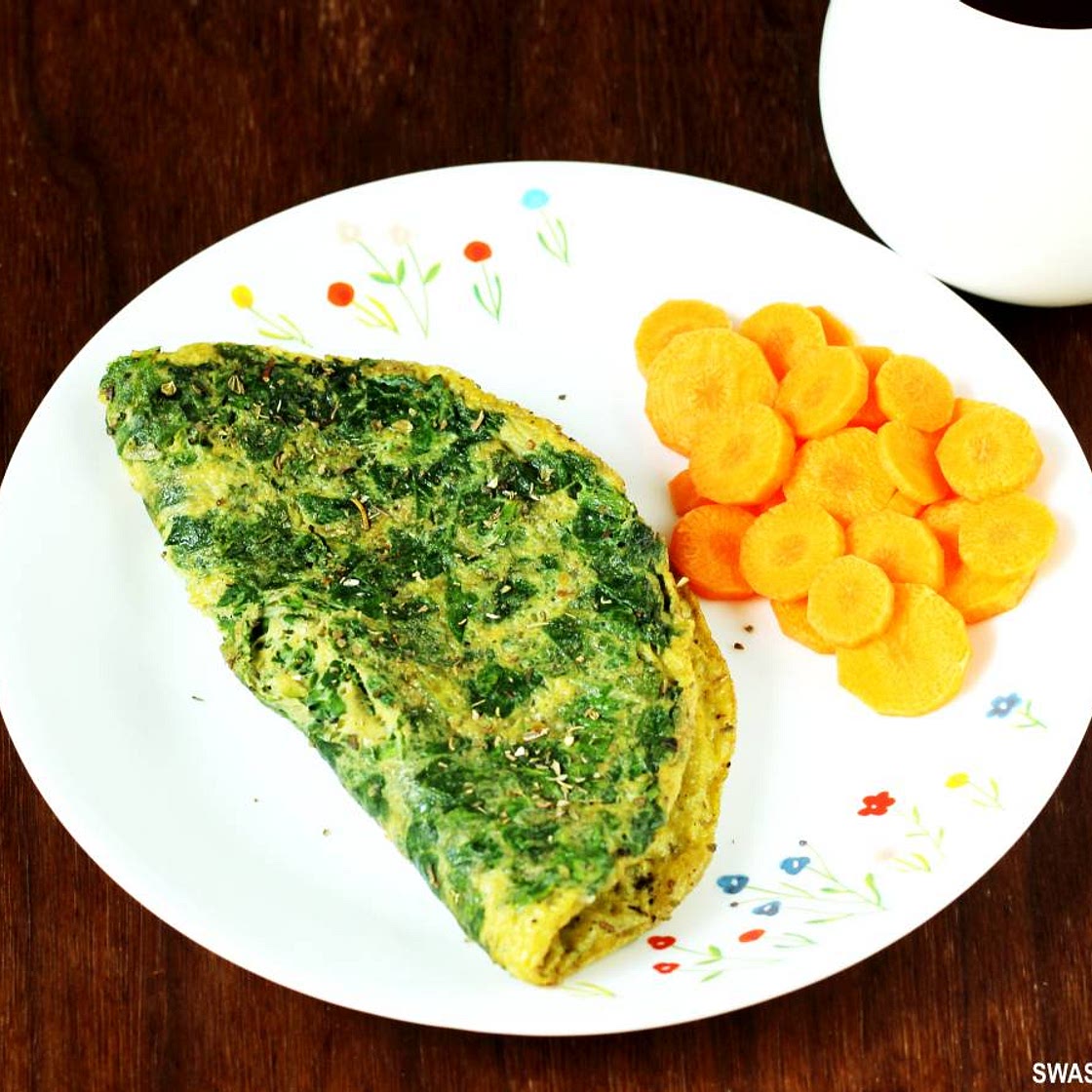 Spinach omelette