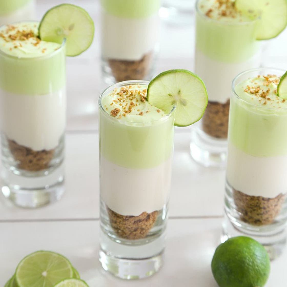 Light Key Lime Cheesecake Shots