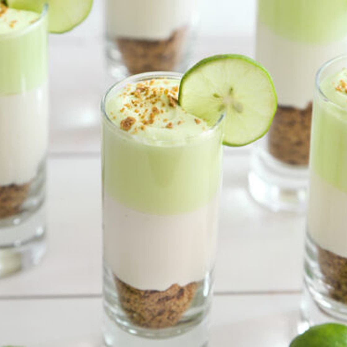 Light Key Lime Cheesecake Shots