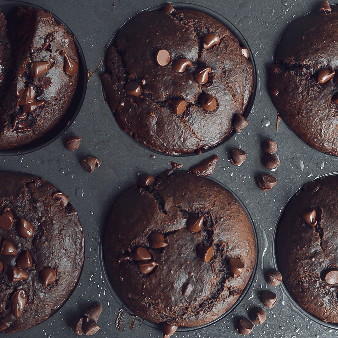 Muffins jumbo double chocolat