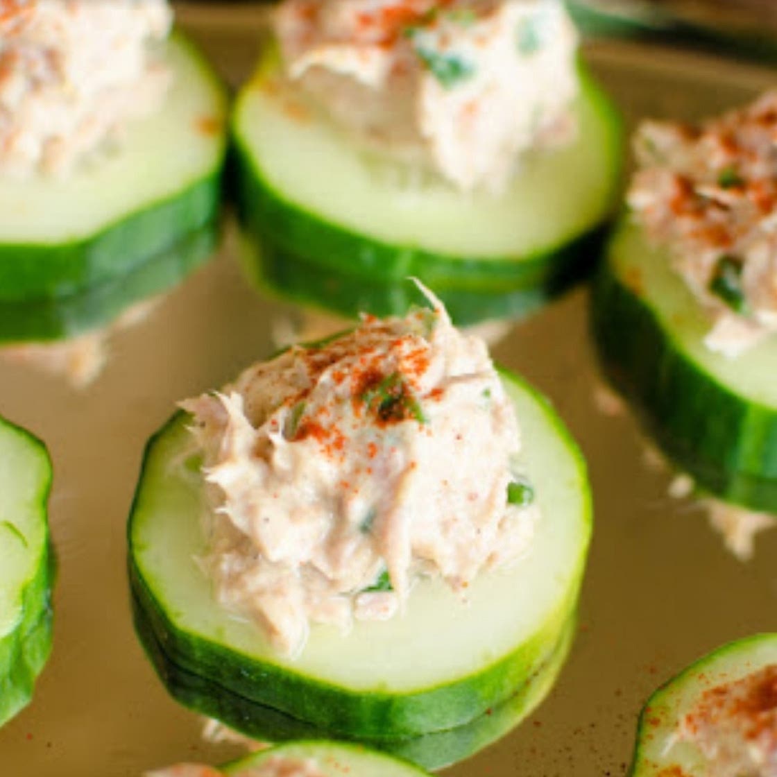 Cucumber Tuna Bites