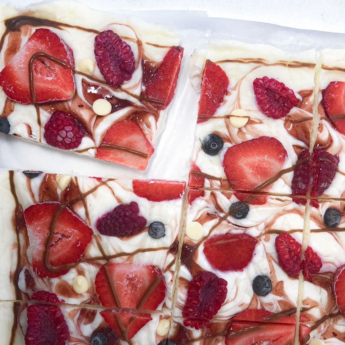 Recipe: Double chocolate yogurt bark with red berries