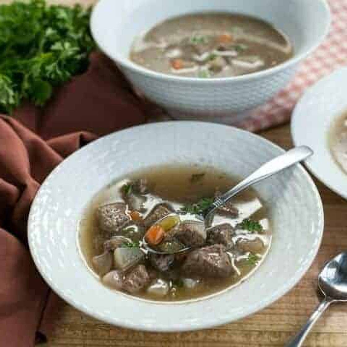 Low Carb Beef Stew with Radish or Turnip