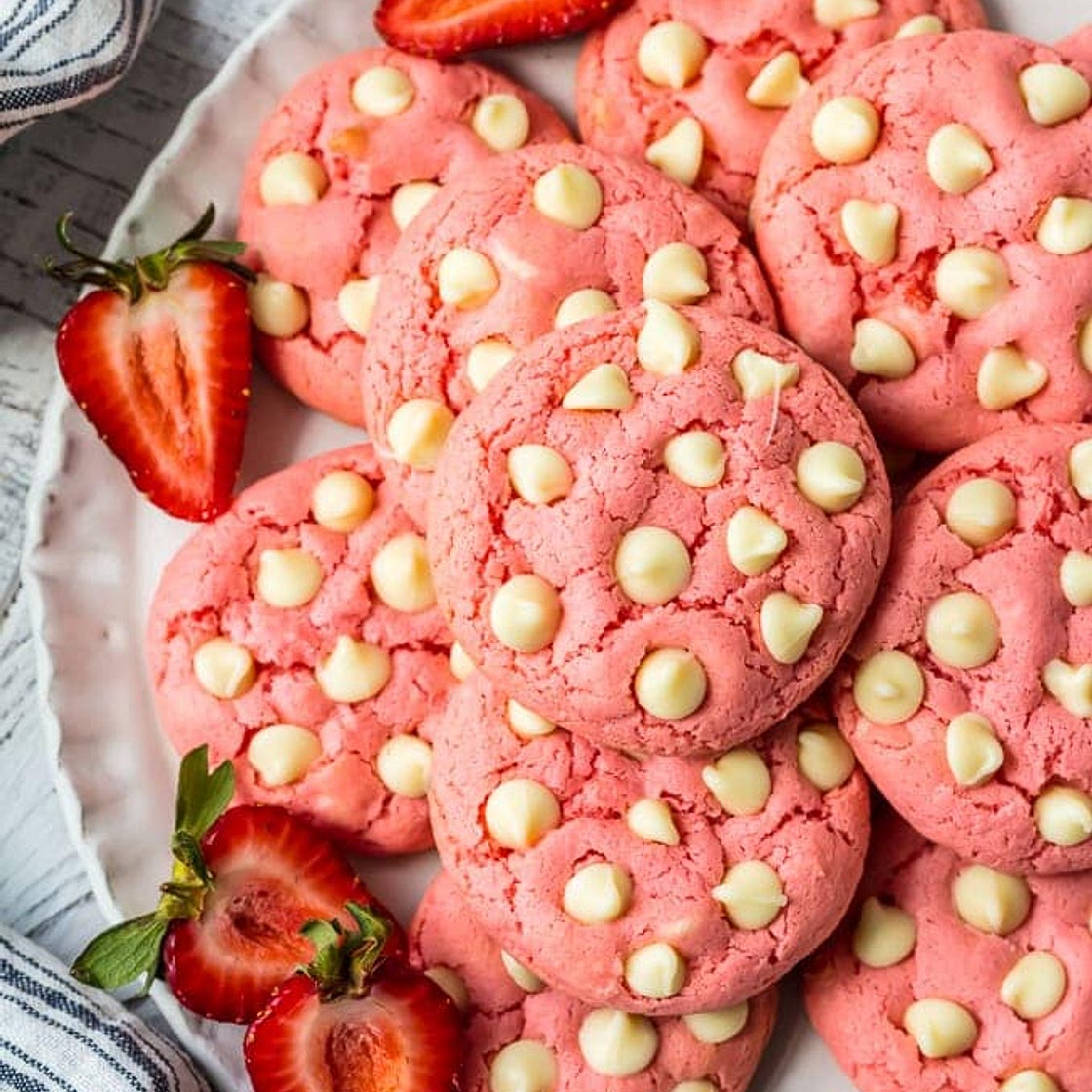 Strawberry Cake Mix Cookies Recipe