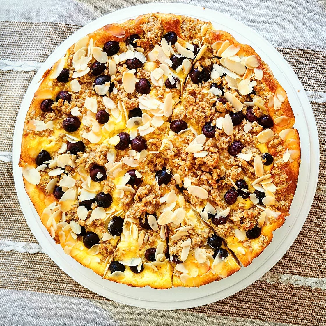 Käsekuchen mit Blaubeeren