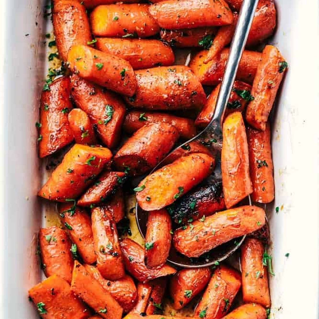 Roasted Brown Butter Honey Garlic Carrots