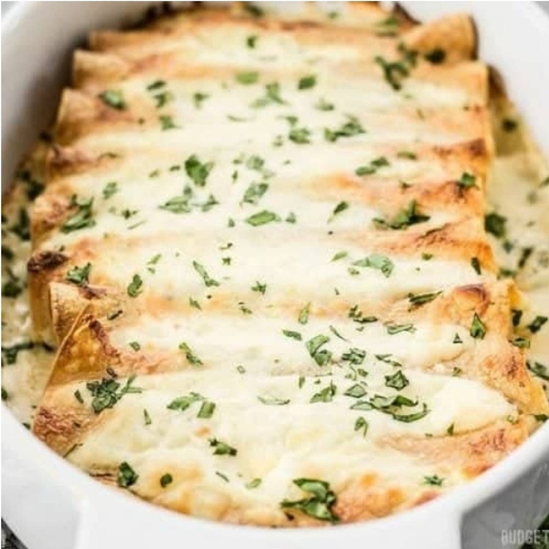 Spinach White Bean Enchiladas
