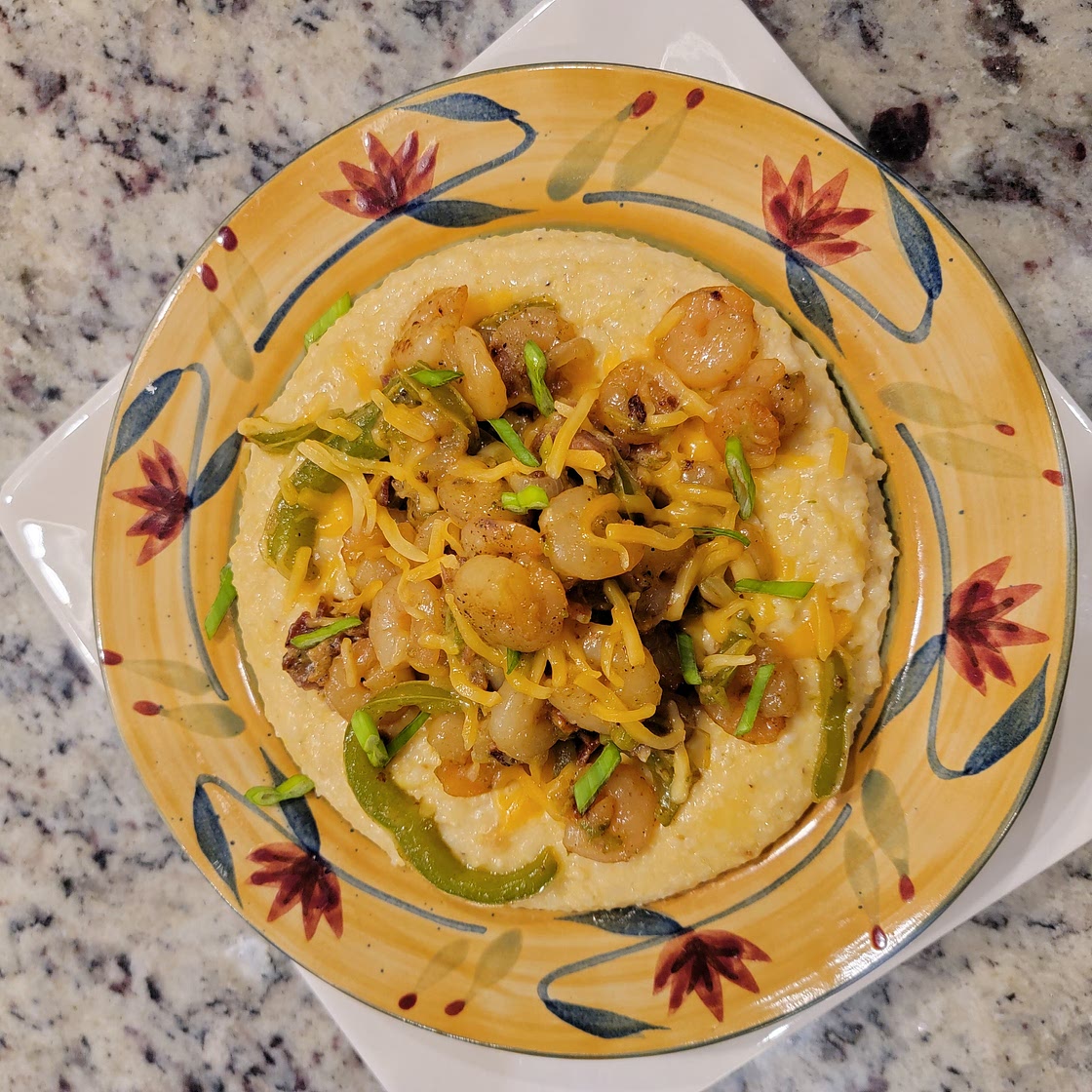 South Carolina "Style" Cheddar Cheese Shrimp & Grits Recipe