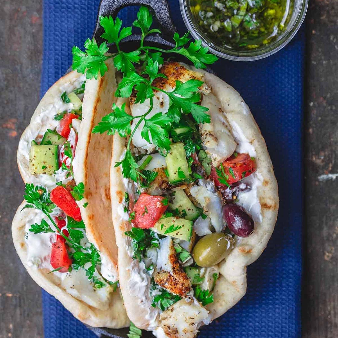 Grilled Cod Recipe, Gyro-Style