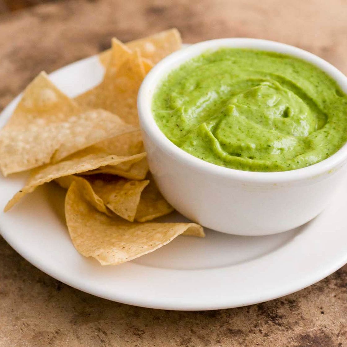 Green chile creamy avocado salsa