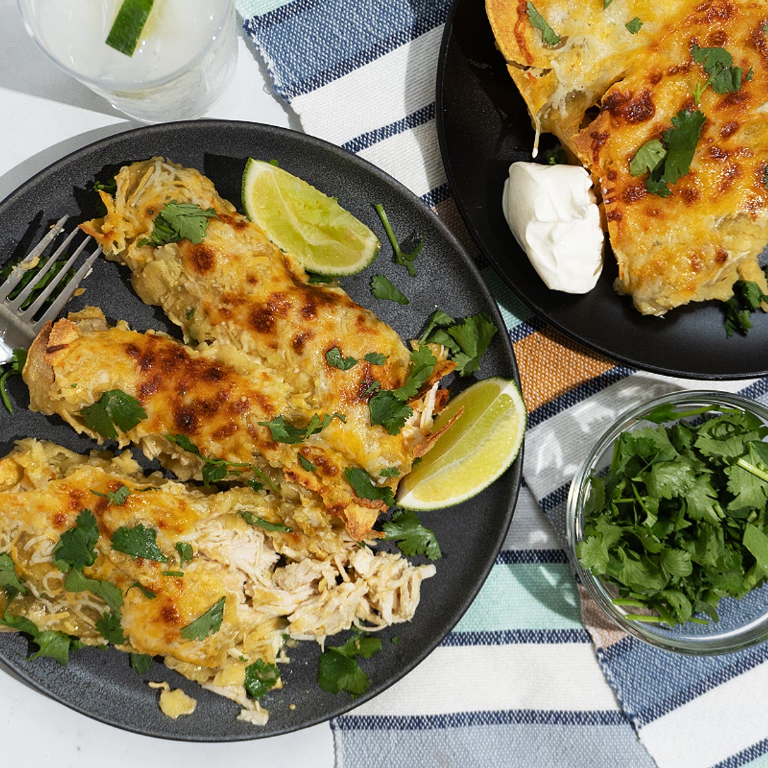 Green Chile Chicken Enchiladas