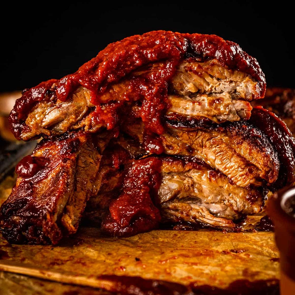 Grilled St. Louis Ribs with Coffee Molasses BBQ Sauce