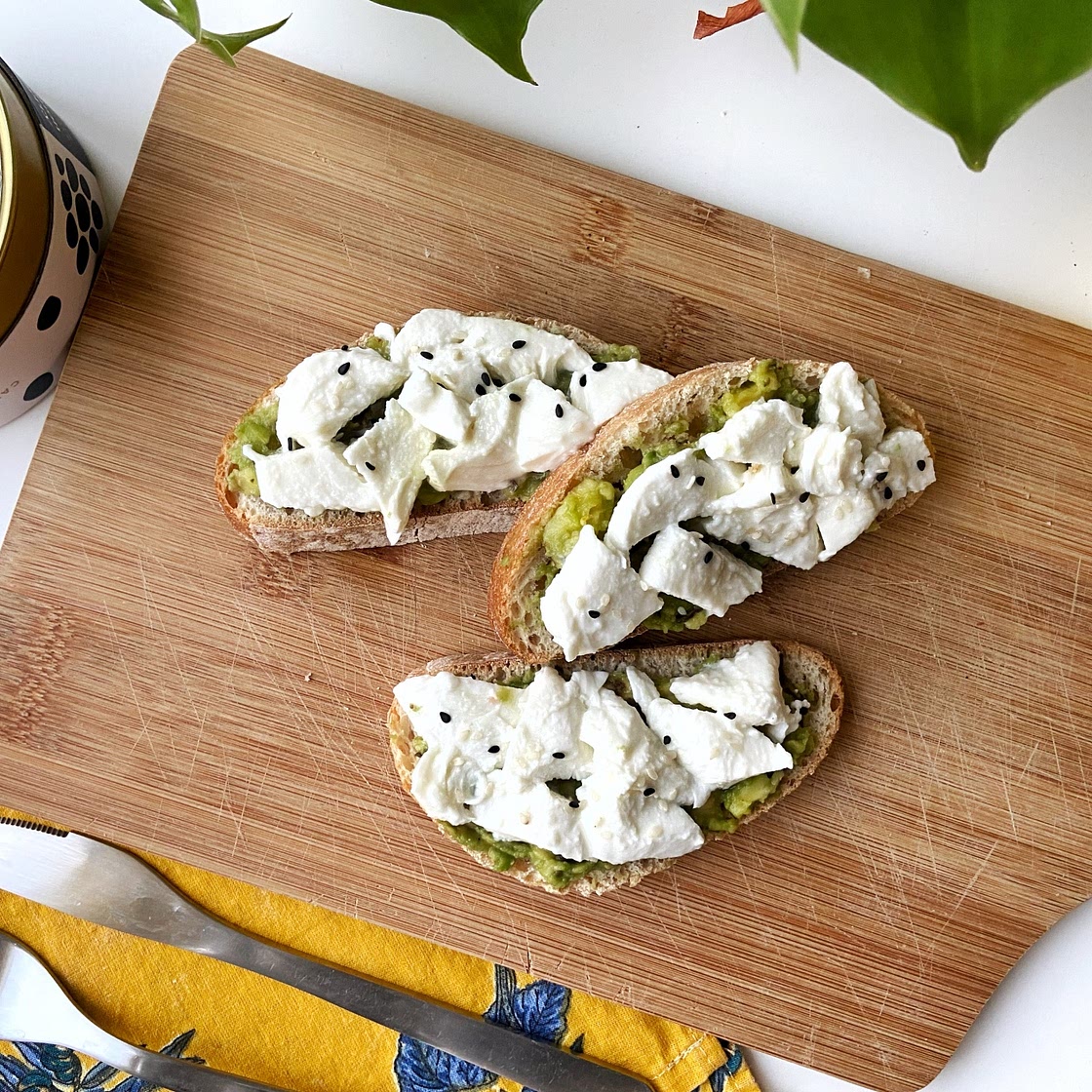 Toast avocat mozzarella 🥑🧀