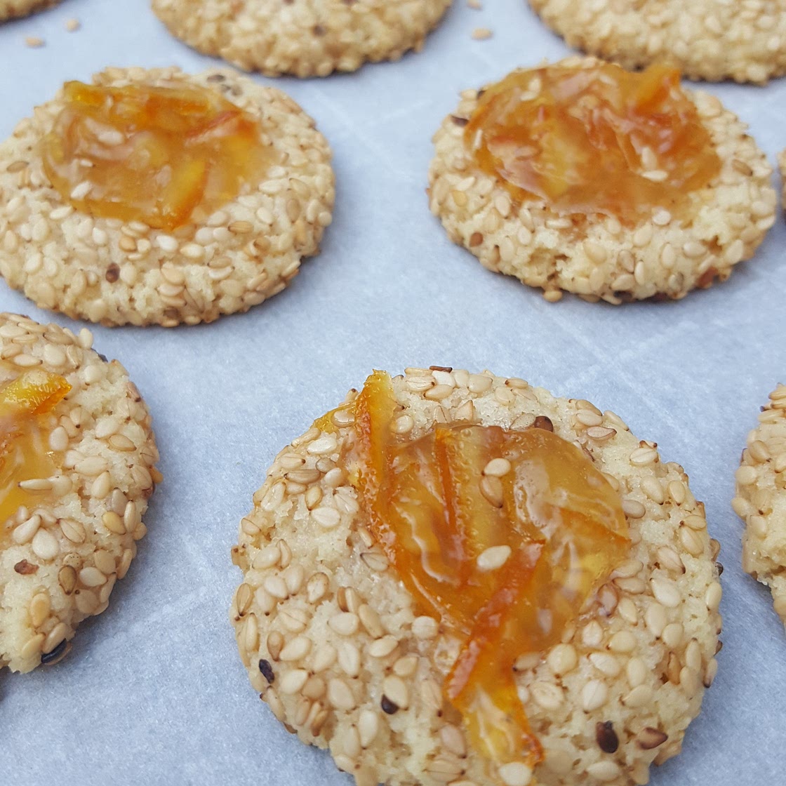 Tahini Marmalade Thumbprints